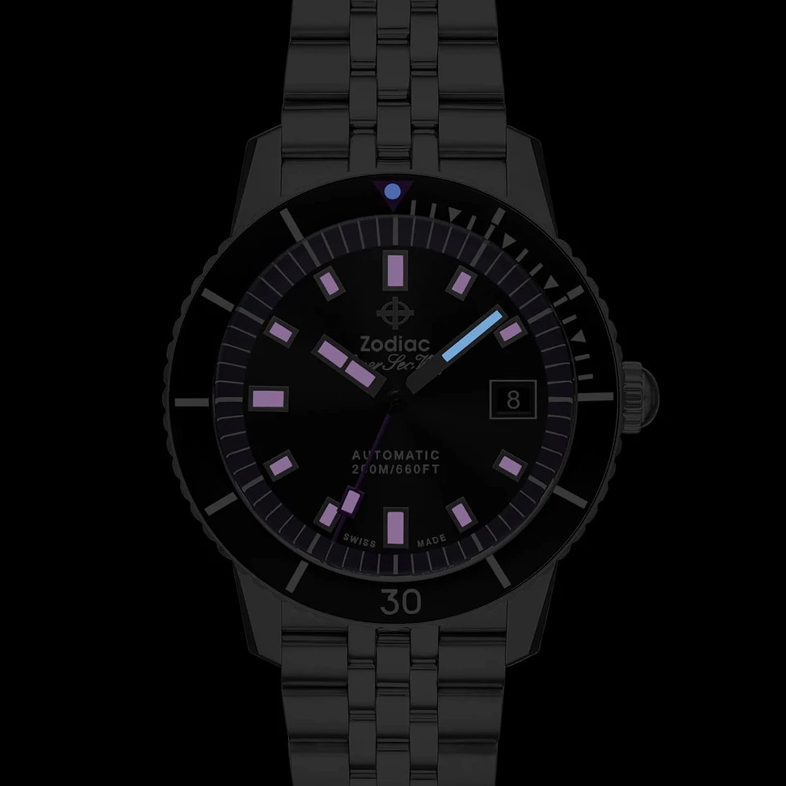 Zodiac Super Sea Wolf Liberty 40mm Mens Watch