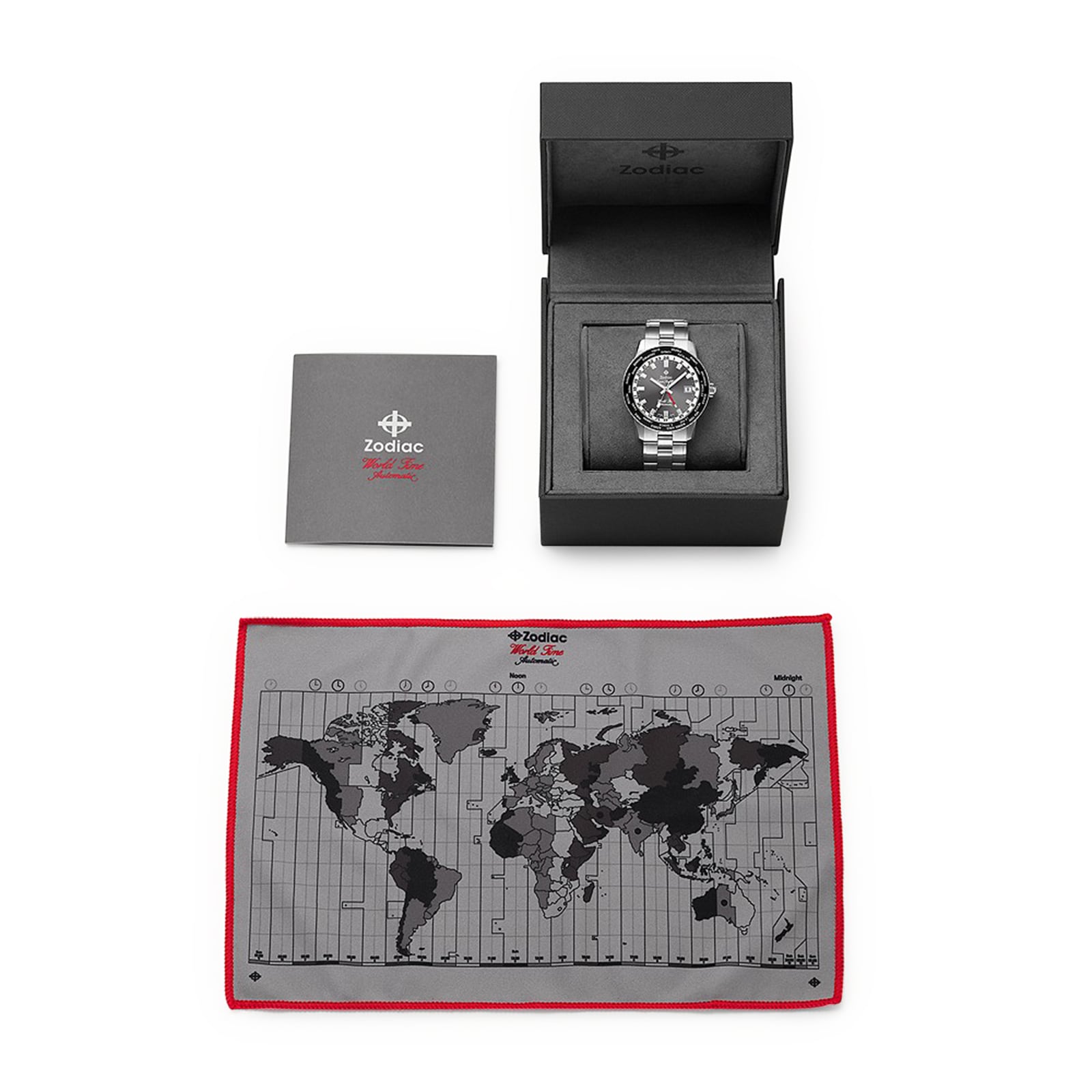 Zodiac Limited Edition Super Sea Wolf World Time Automatic Stainless Steel 40mm
