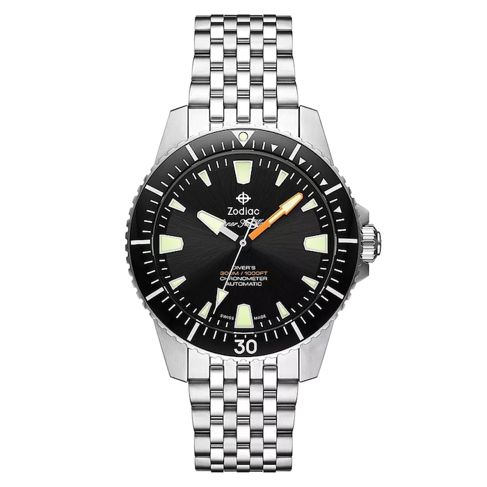 Zodiac Super Sea Wolf Pro-Diver Automatic Stainless Steel Watch