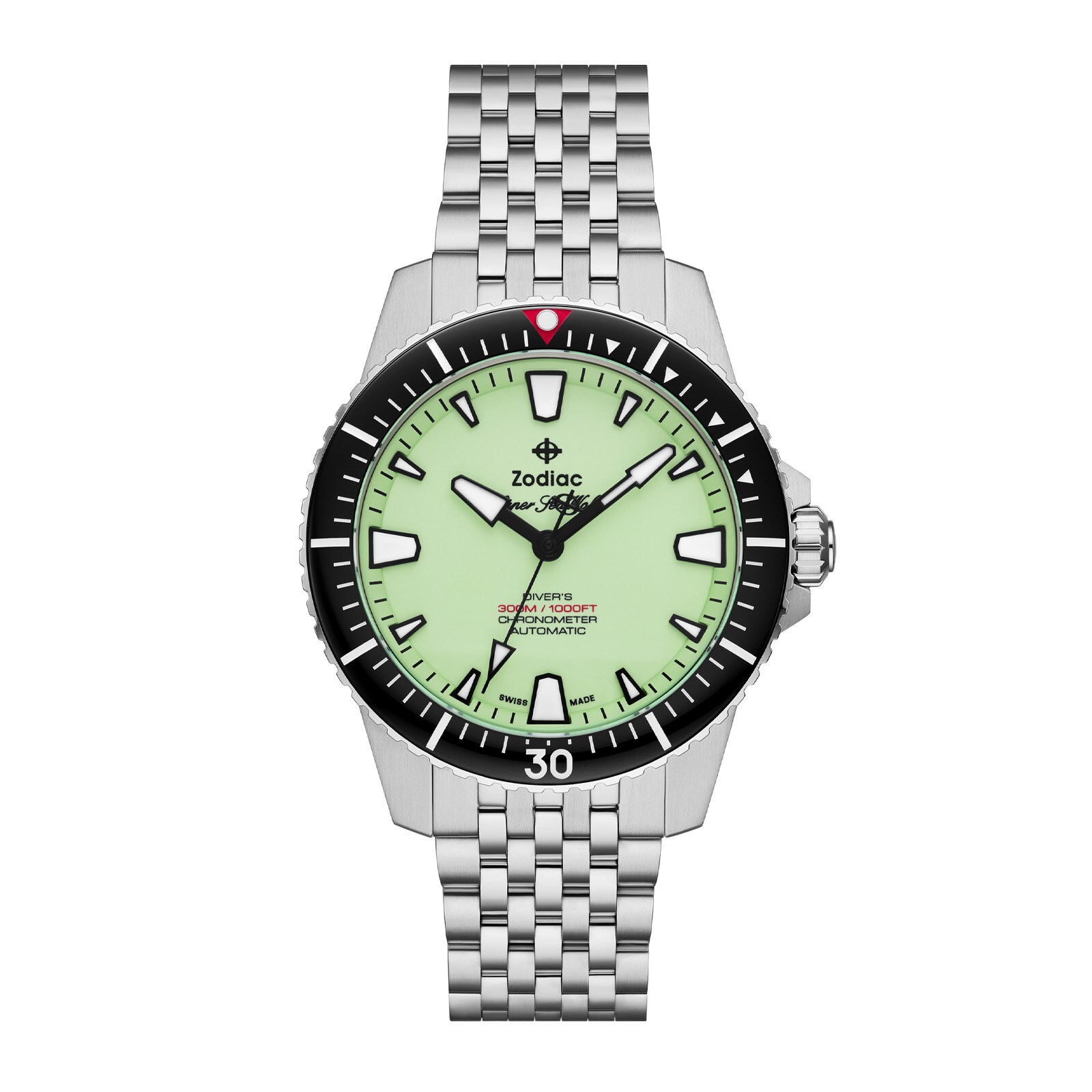 Zodiac Pro-Diver Automatic Stainless Steel Watch