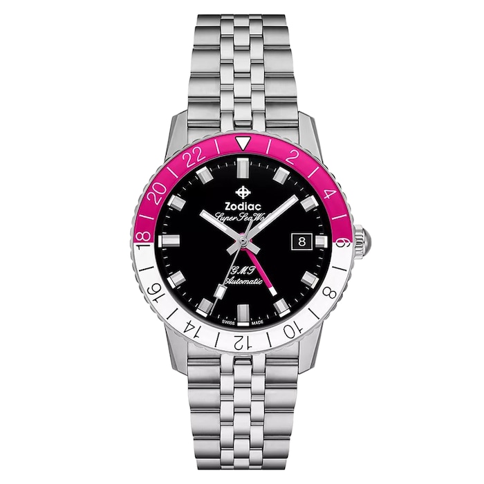 Zodiac Super Sea Wolf GMT Automatic Stainless Steel Watch