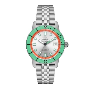 Zodiac Super Sea Wolf Compression Diver Automatic Stainless Steel Watch