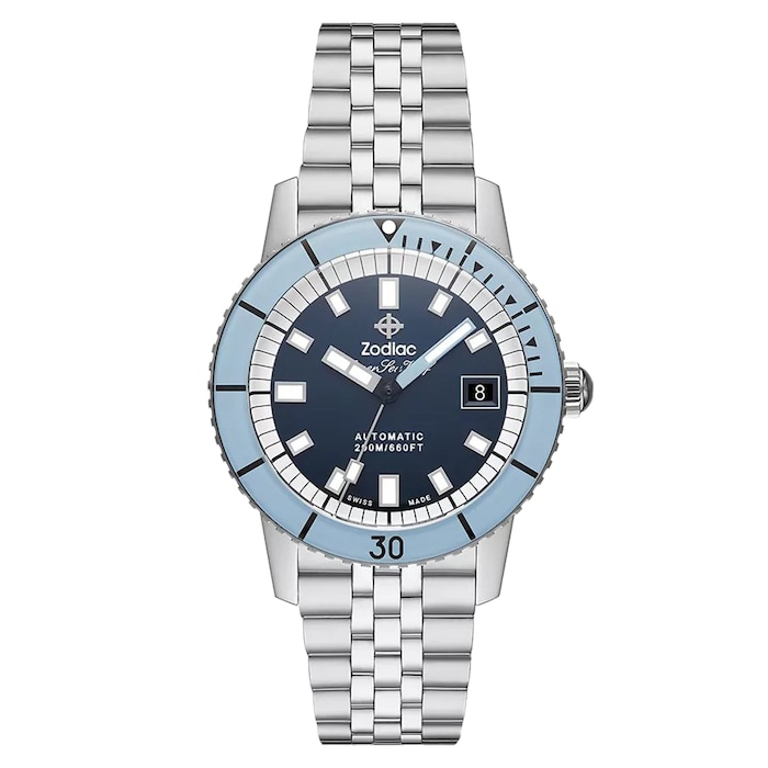 Zodiac Super Sea Wolf Compression Diver Automatic Stainless Steel Watch