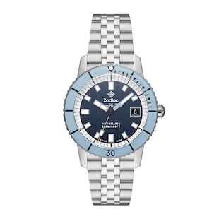 Zodiac Super Sea Wolf Compression Diver Automatic Stainless Steel Watch