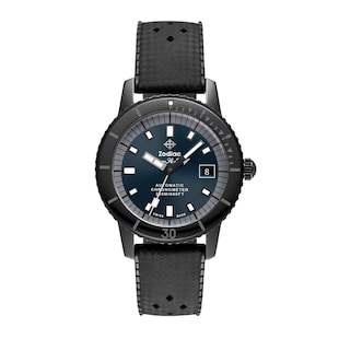 Zodiac Super Sea Wolf Ceramic Compression Diver Automatic Rubber Strap Watch