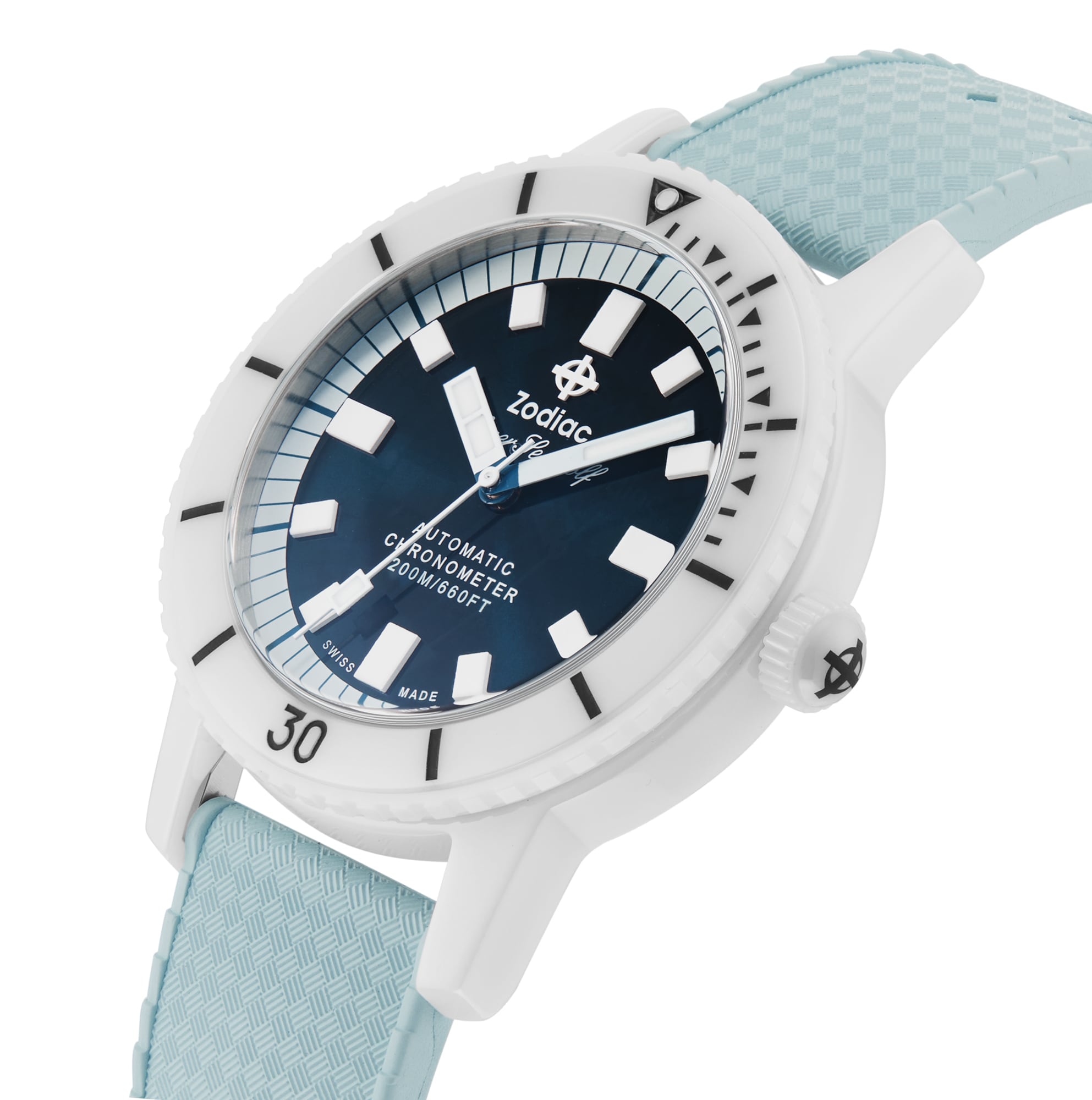 Zodiac Super Sea Wolf Ceramic Compression Diver Automatic Rubber