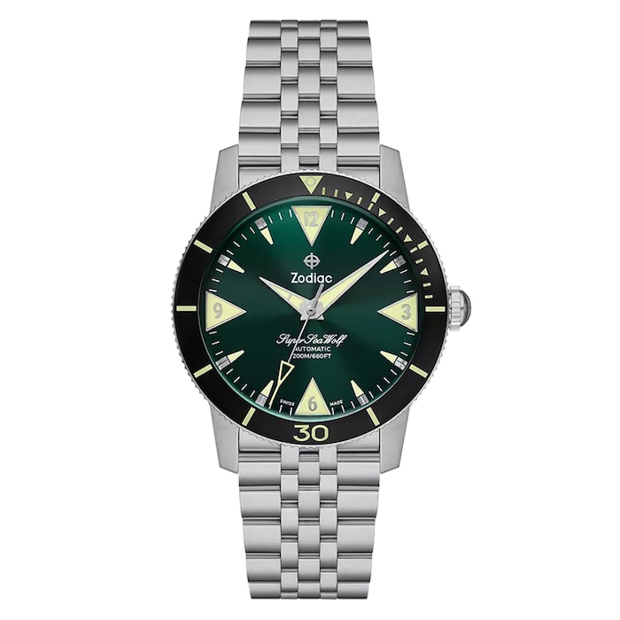 Zodiac Super Sea Wolf Skin Diver Automatic Stainless Steel Watch