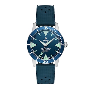 Zodiac Super Sea Wolf Skin Diver Automatic Rubber Strap Watch