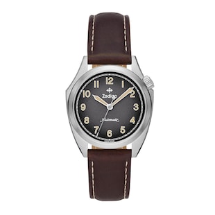 Zodiac Field Olympos Automatic Leather Watch