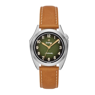 Zodiac Field Olympos Automatic Leather Watch