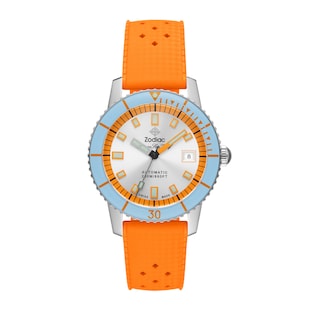 Zodiac Compression Diver Automatic Orange Rubber Watch