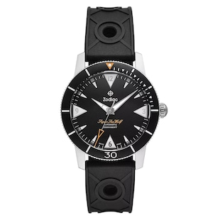 Zodiac Super Sea Wolf Skin Diver Automatic Rubber Strap Watch
