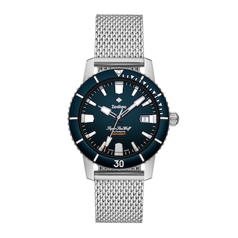 Zodiac Super Sea Compression Diver Blue Dial Stainless Steel Watch Zodiac Super Sea Compression Diver Blue Dial Stainless Steel Watch