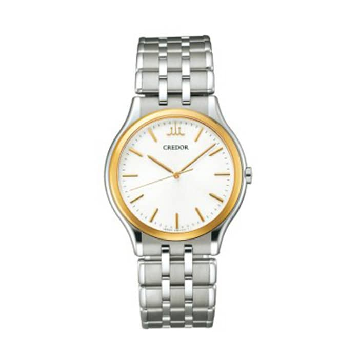 Credor Mens White Quartz 37mm