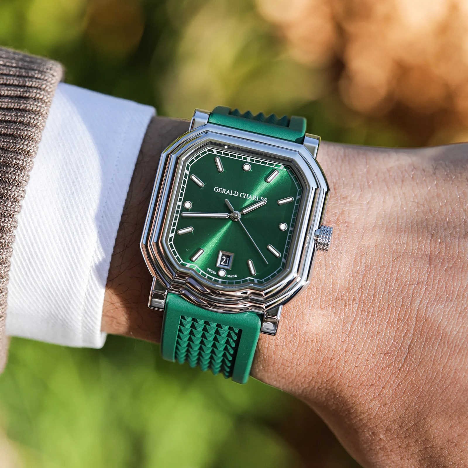 Gerald Charles Maestro 2.0 Ultra-Thin 39mm Mens Watch Green Gerald Charles Maestro 2.0 Ultra-Thin 39mm Mens Watch Green