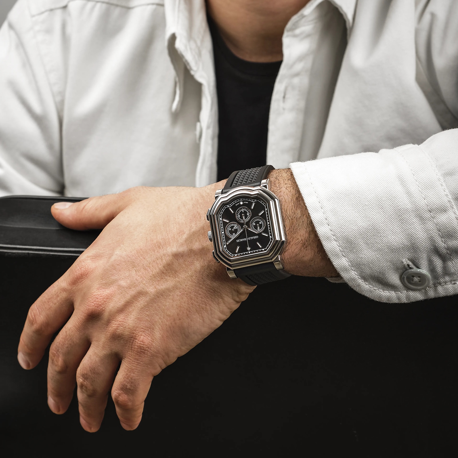 Gerald Charles Maestro 3.0 Chronograph 39mm Mens Watch Black Gerald Charles Maestro 3.0 Chronograph 39mm Mens Watch Black