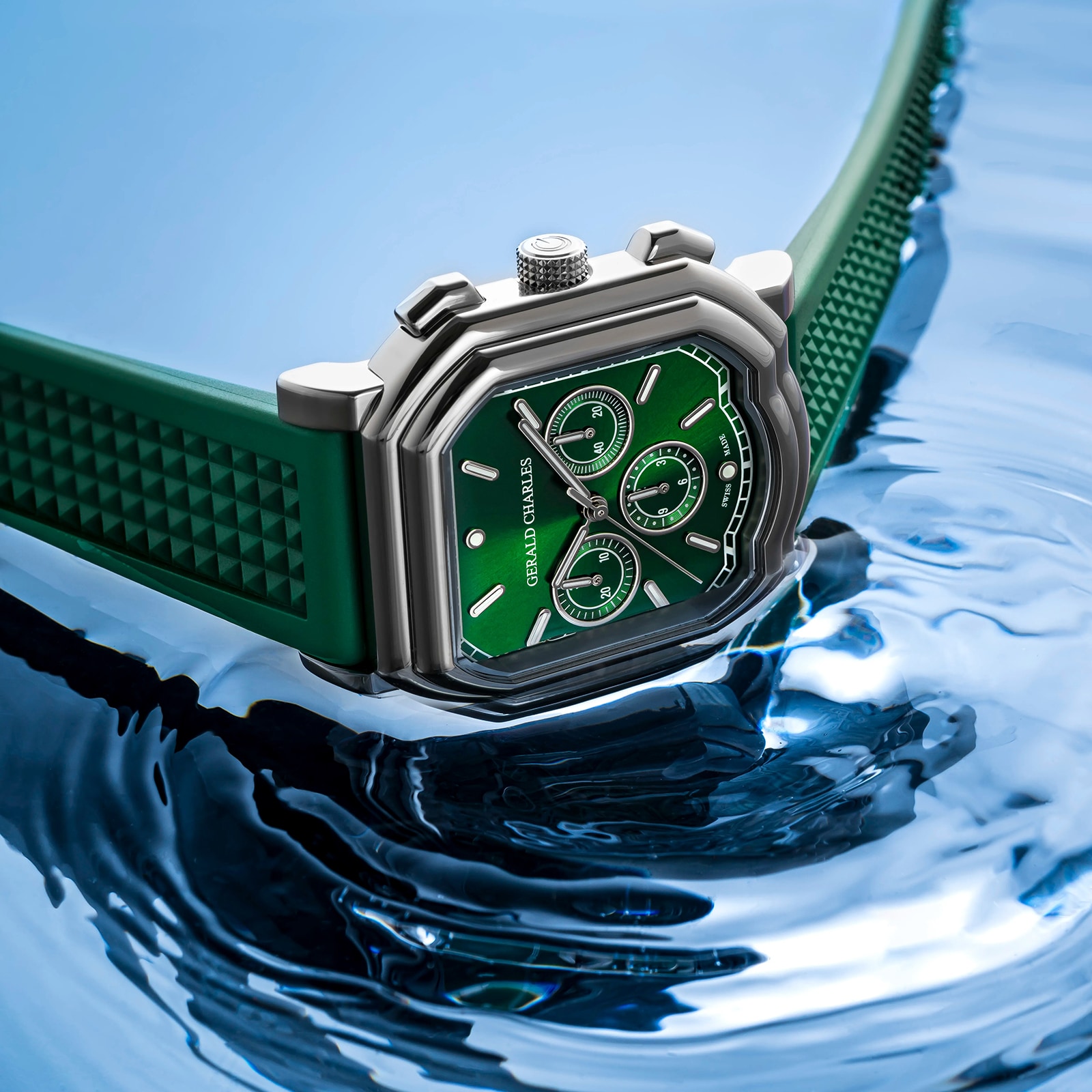 Gerald Charles Maestro 3.0 Chronograph 39mm Mens Watch Green Gerald Charles Maestro 3.0 Chronograph 39mm Mens Watch Green