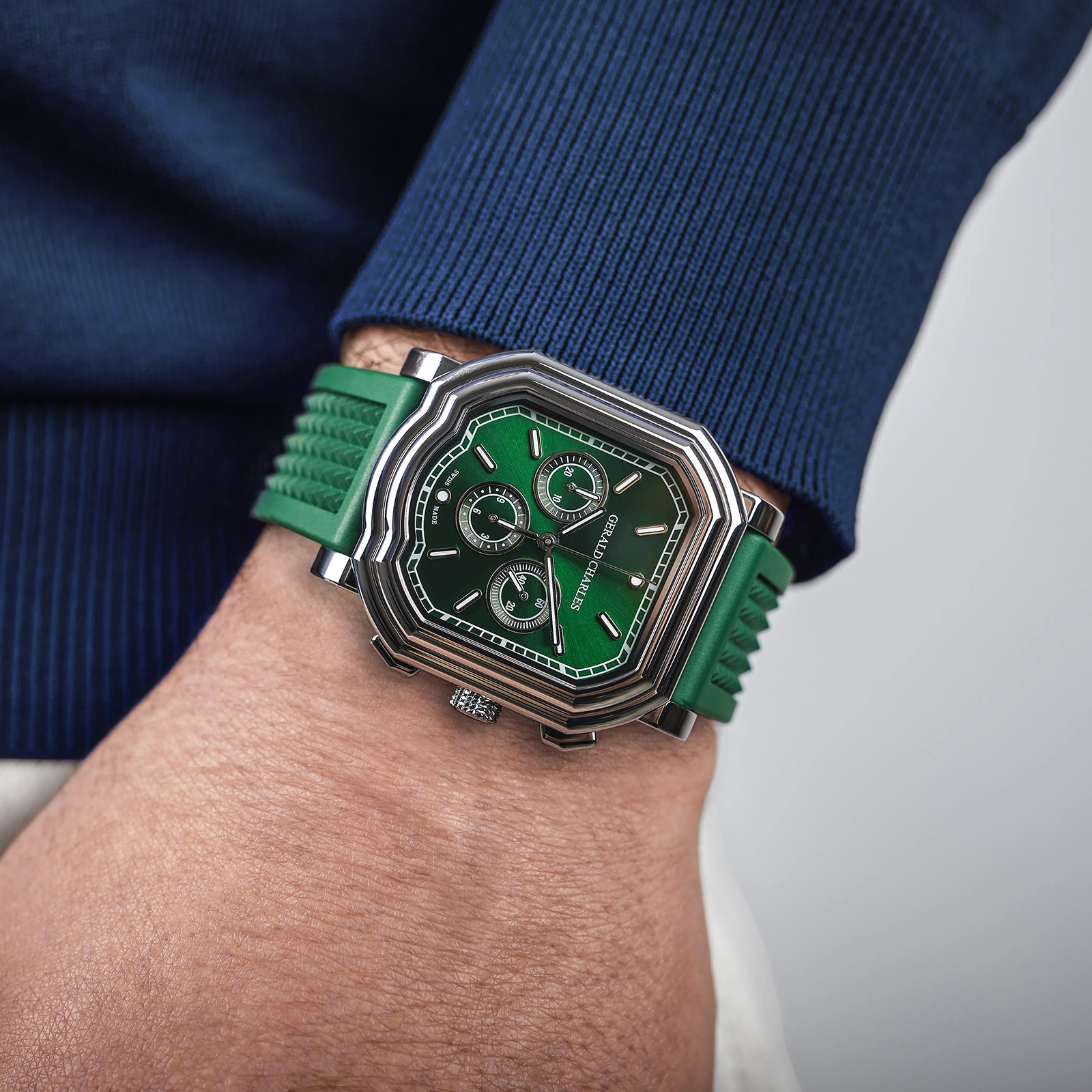 Gerald Charles Maestro 3.0 Chronograph 39mm Mens Watch Green Gerald Charles Maestro 3.0 Chronograph 39mm Mens Watch Green