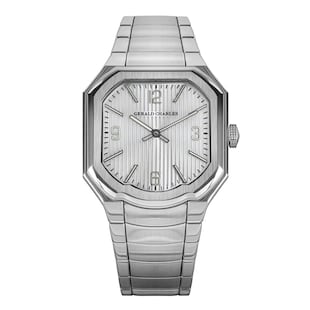 Gerald Charles Masterlink Silver 38mm Mens Watch Silver