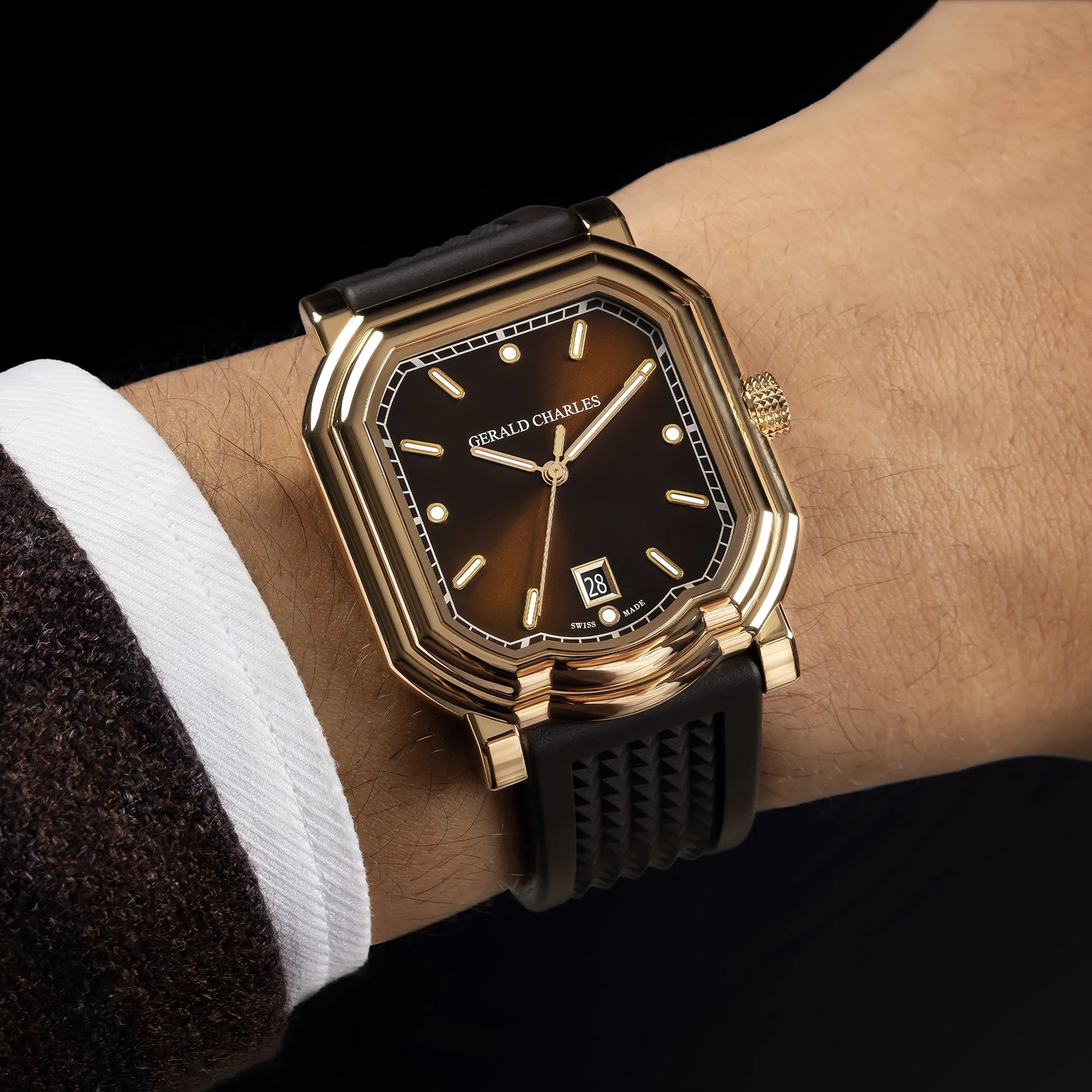 Gerald Charles Maestro 2.0 Ultra-Thin 39mm Mens Watch Brown Gerald Charles Maestro 2.0 Ultra-Thin 39mm Mens Watch Brown