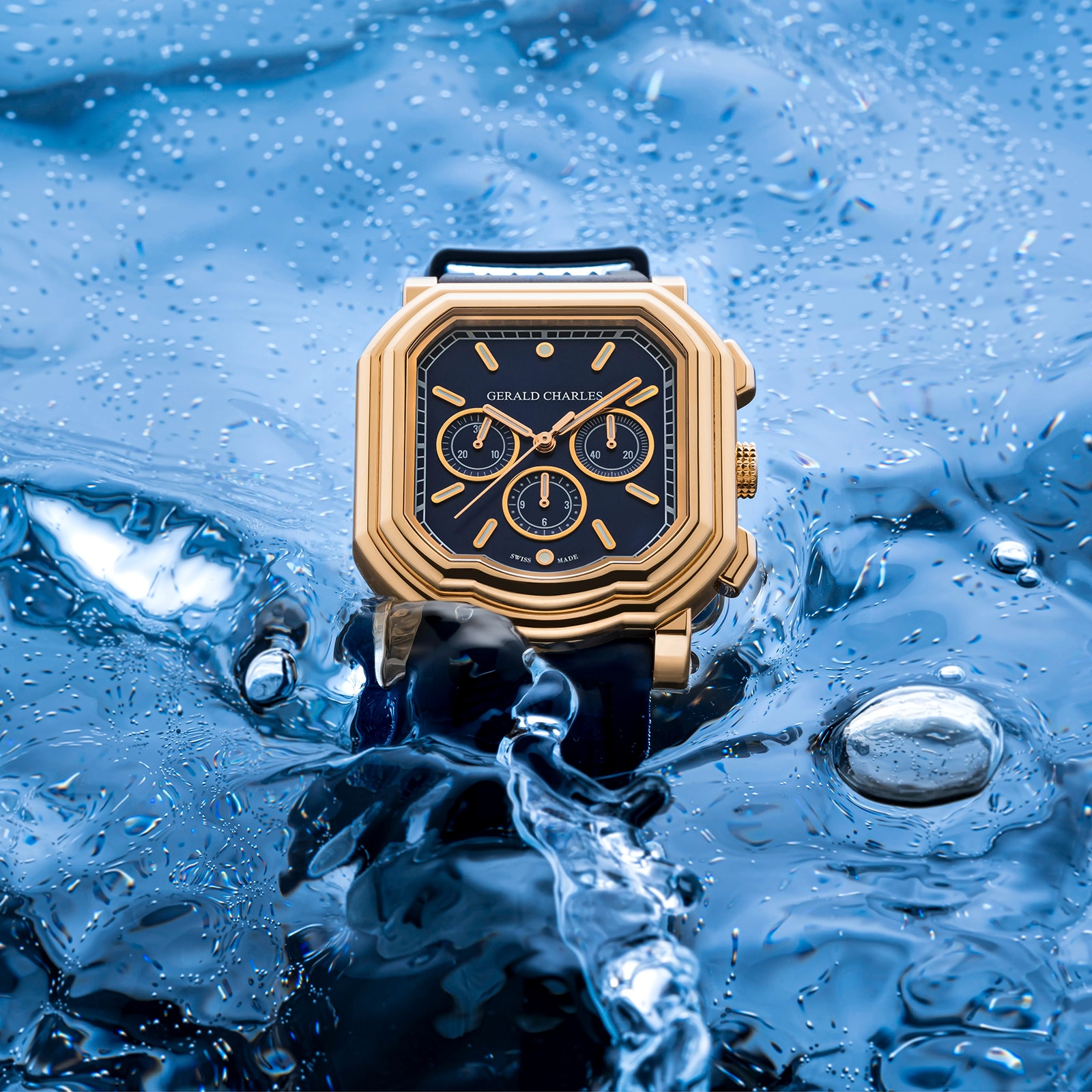 Gerald Charles Maestro 3.0 Chronograph 39mm Mens Watch Blue 18K Rose Gold Gerald Charles Maestro 3.0 Chronograph 39mm Mens Watch Blue 18K Rose Gold