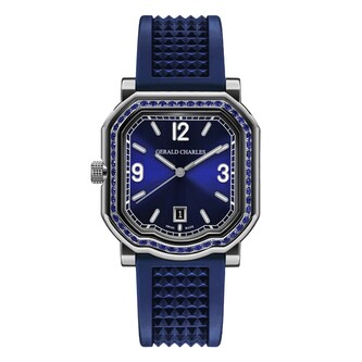 Gerald Charles Maestro GC Sport Gem-Set 39mm Mens Watch Blue