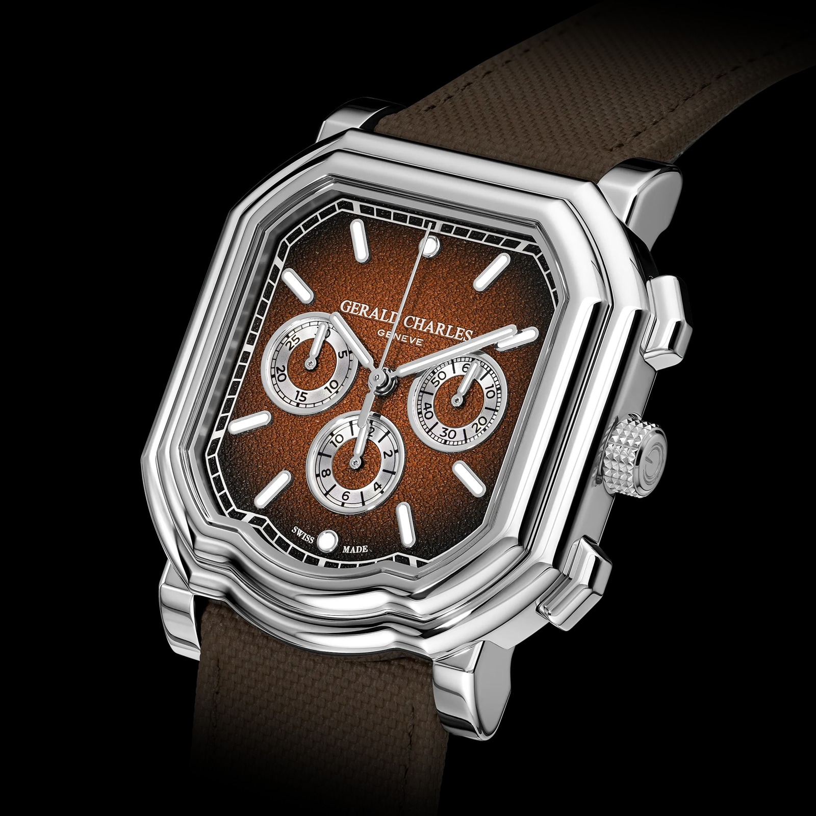 Gerald Charles Maestro 3.0 Chronograph 39mm Limited Edition Mens Watch Brown