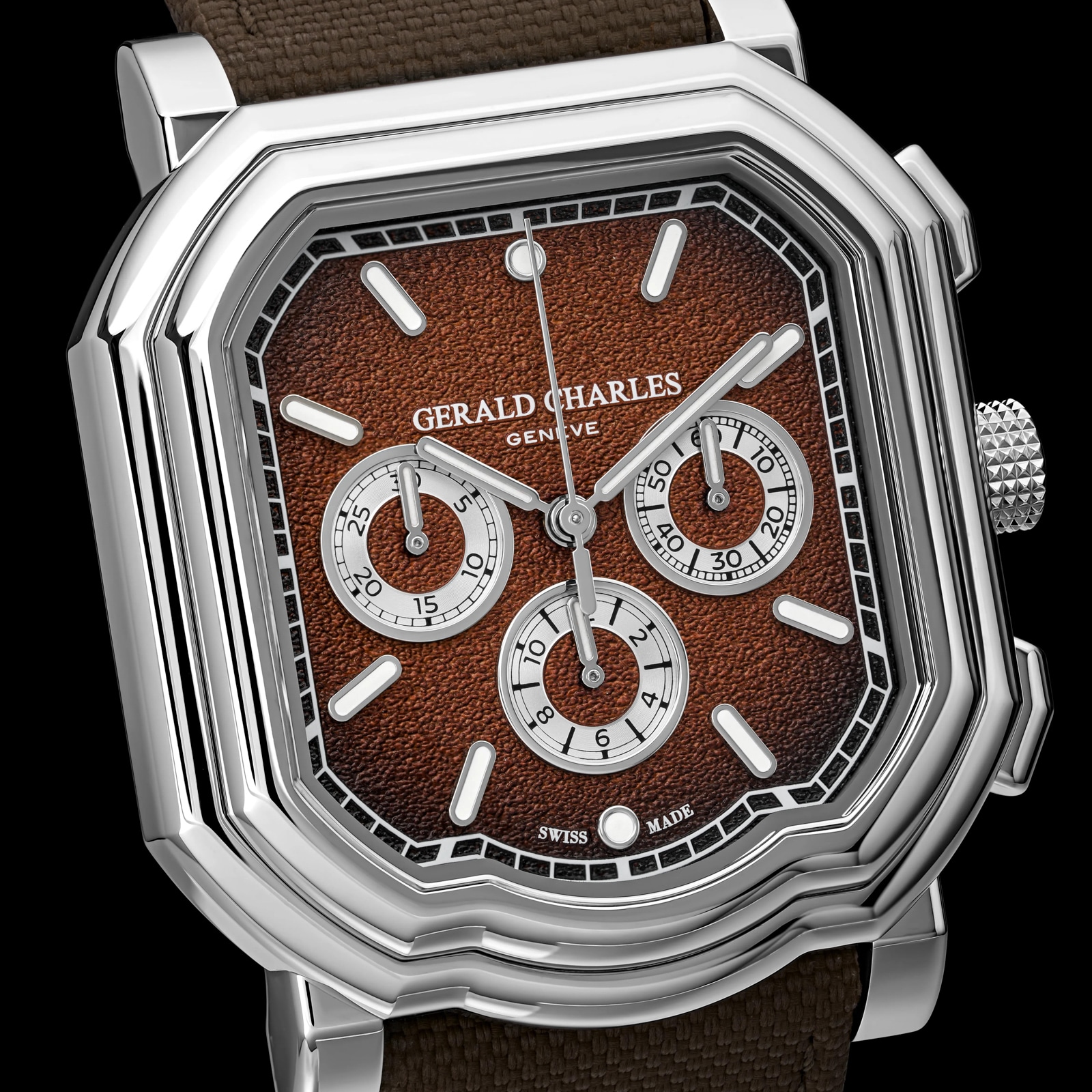 Gerald Charles Maestro 3.0 Chronograph 39mm Limited Edition Mens Watch Brown