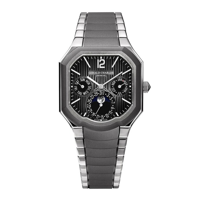 Gerald Charles Masterlink Perpetual Calendar 40mm Mens Watch Grey