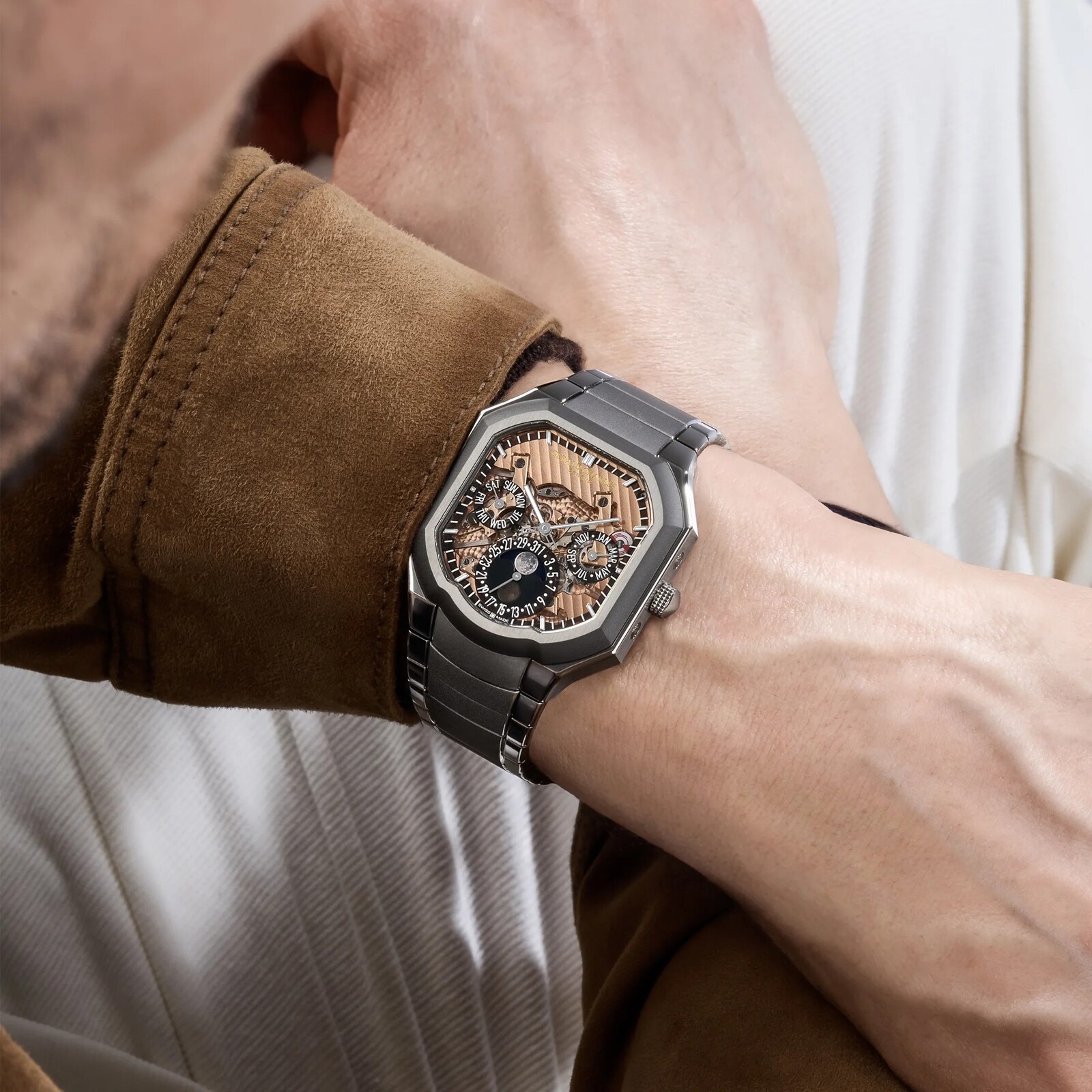 Gerald Charles Masterlink Perpetual Calendar 40mm Mens Watch