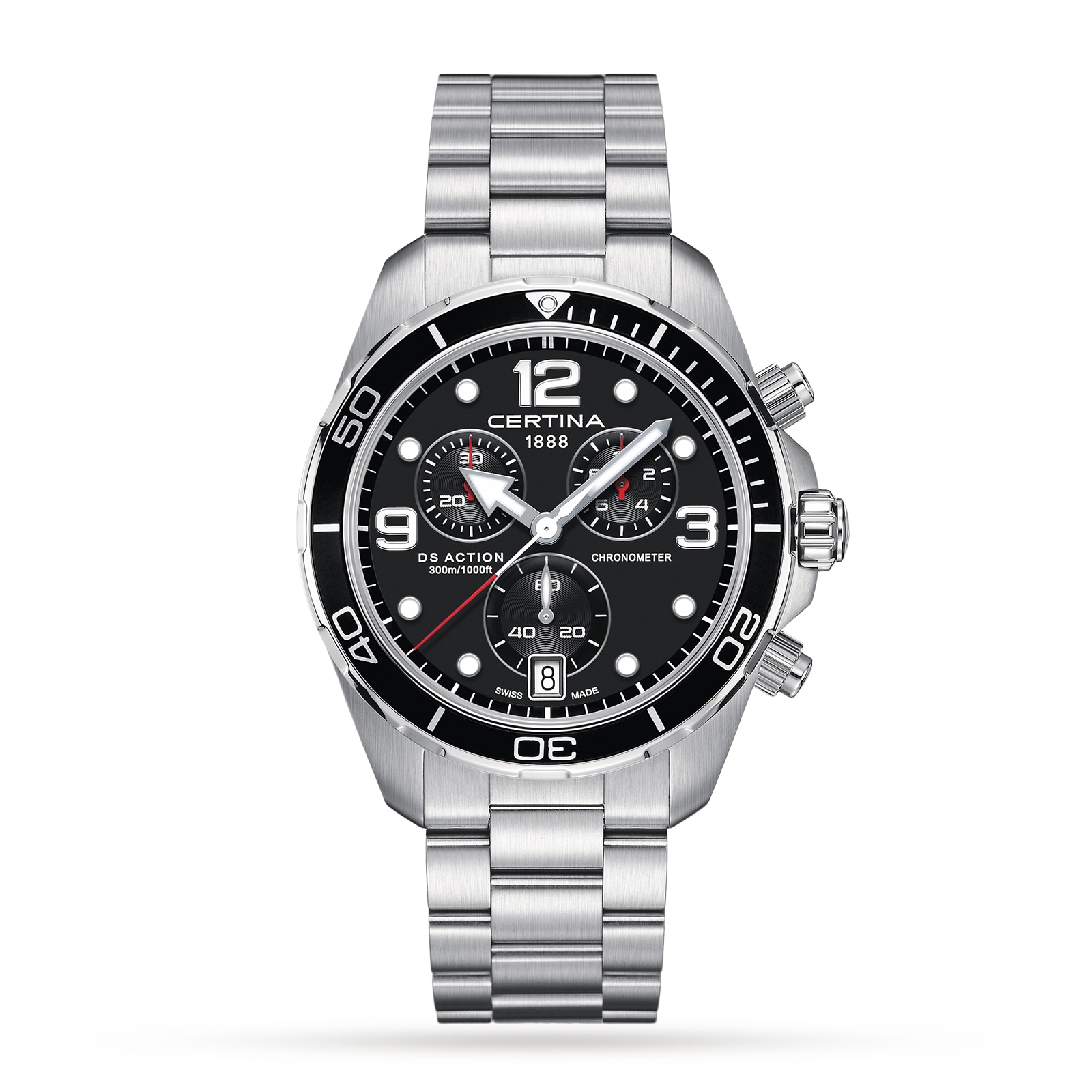 Aqua DS Action Black Dial 43mm Mens Watch