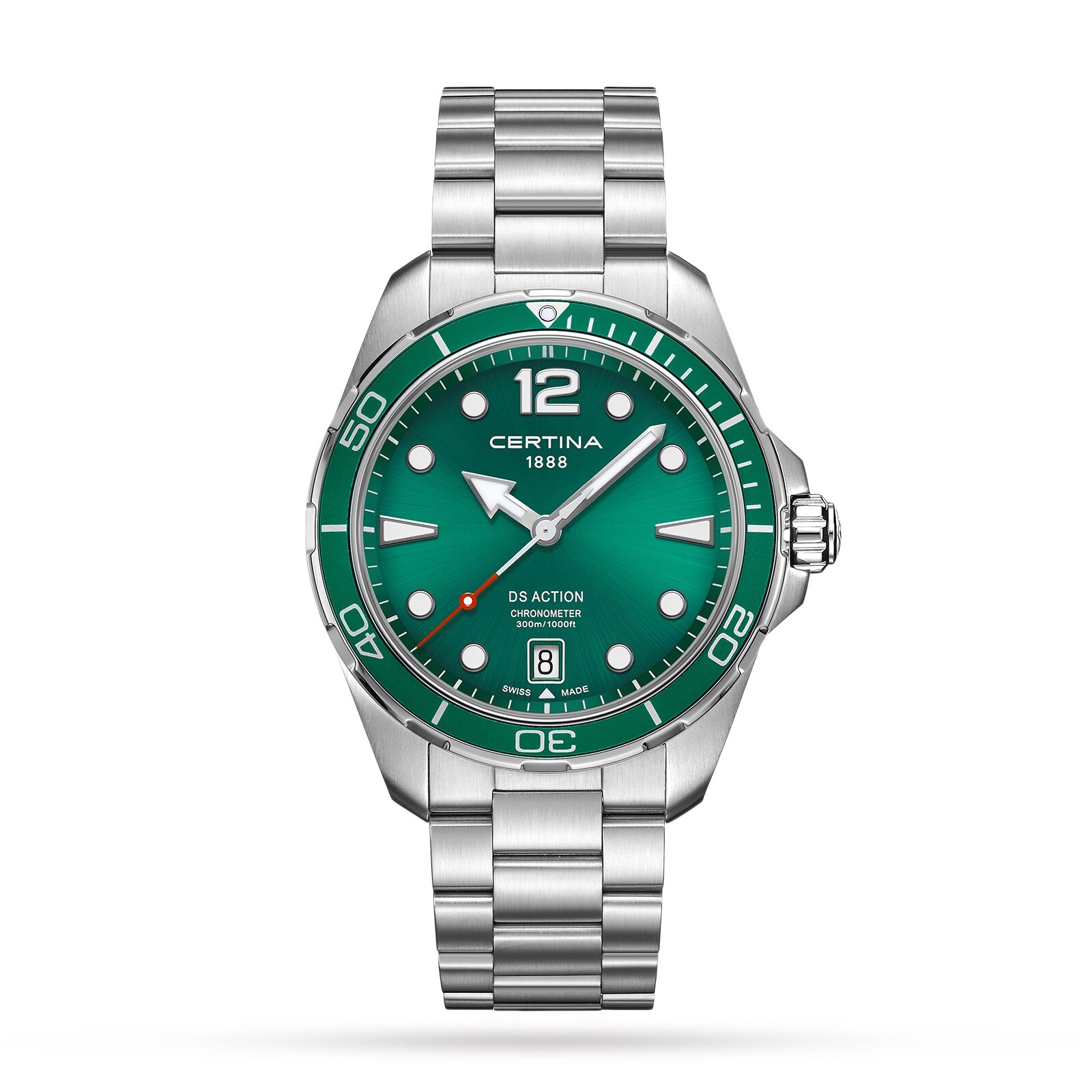 Certina Aqua DS Action Green Dial 43mm Mens Watch