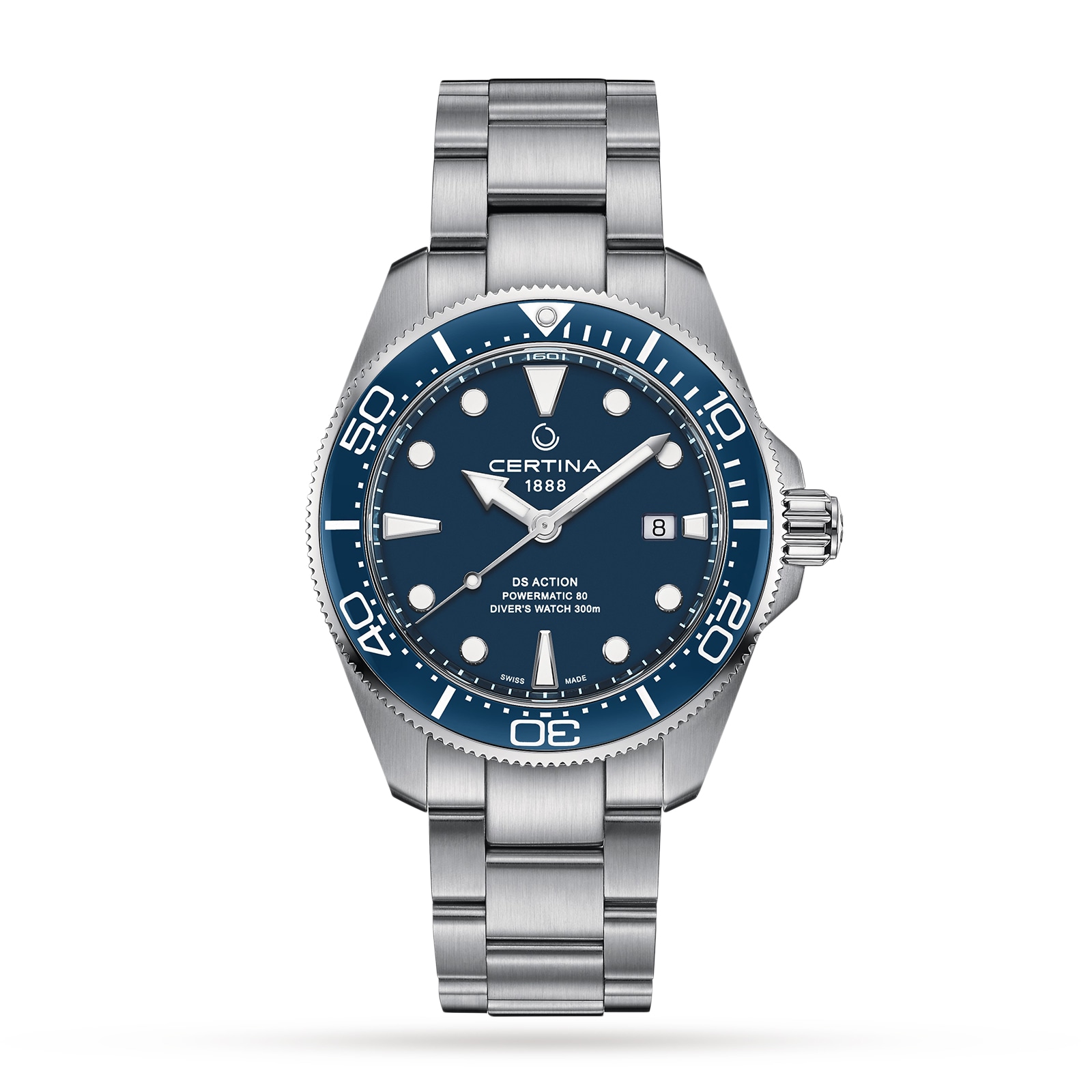 Certina Aqua DS Action Diver Blue Dial 43mm Mens Watch