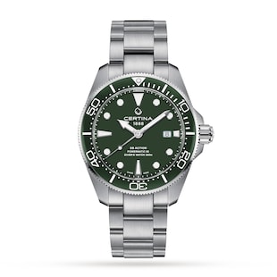 Certina Aqua DS Action Diver Green Dial 43mm Mens Watch