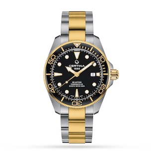 Certina Aqua DS Action Diver Black Dial 43mm Mens Watch