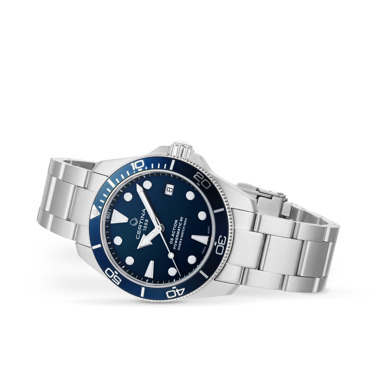 Certina Aqua DS Action Diver Blue Dial 38mm Mens Watch