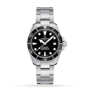 Certina Aqua DS Action Diver Black Dial 38mm Mens Watch