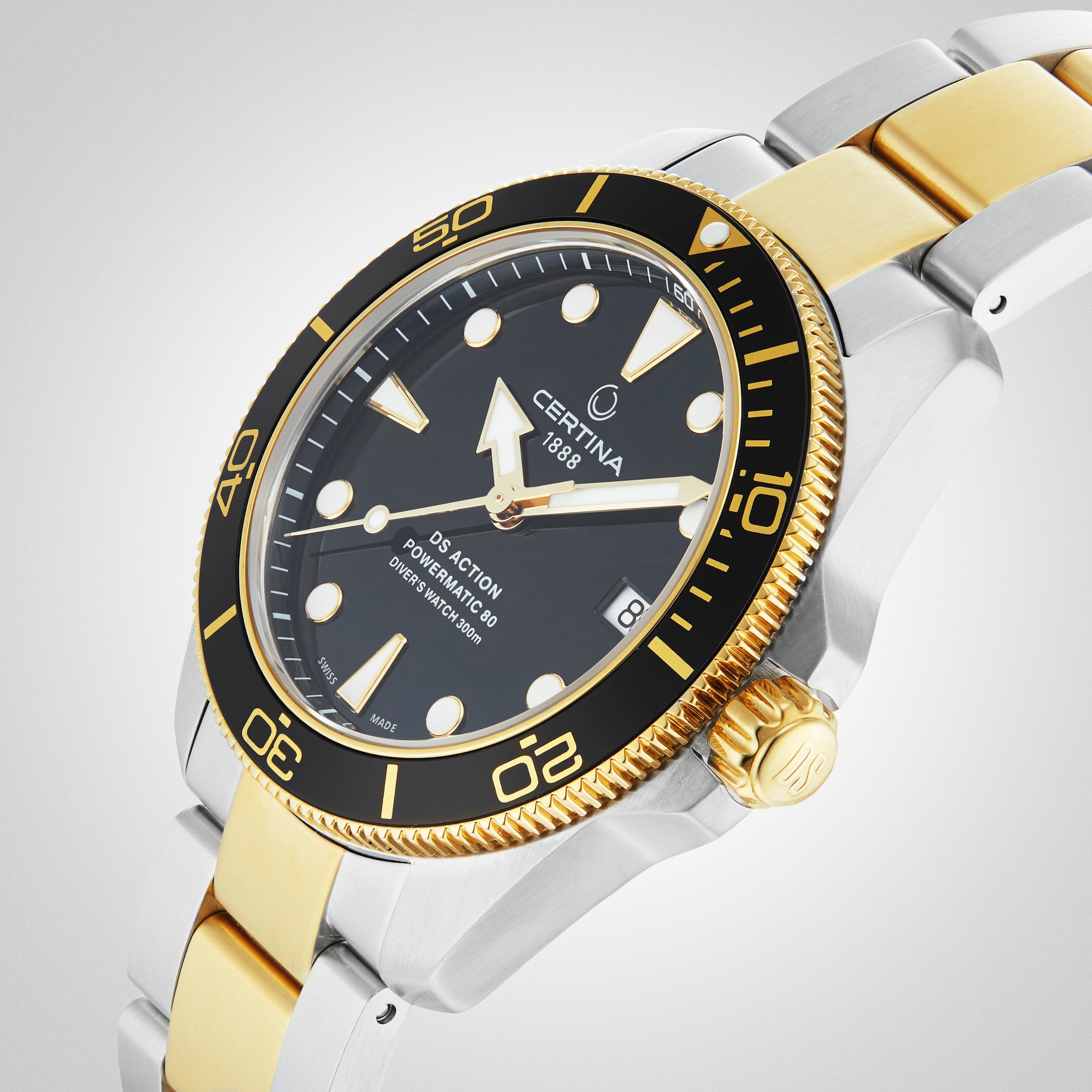 Certina Aqua DS Action Diver Black Dial 38mm Mens Watch Certina Aqua DS Action Diver Black Dial 38mm Mens Watch