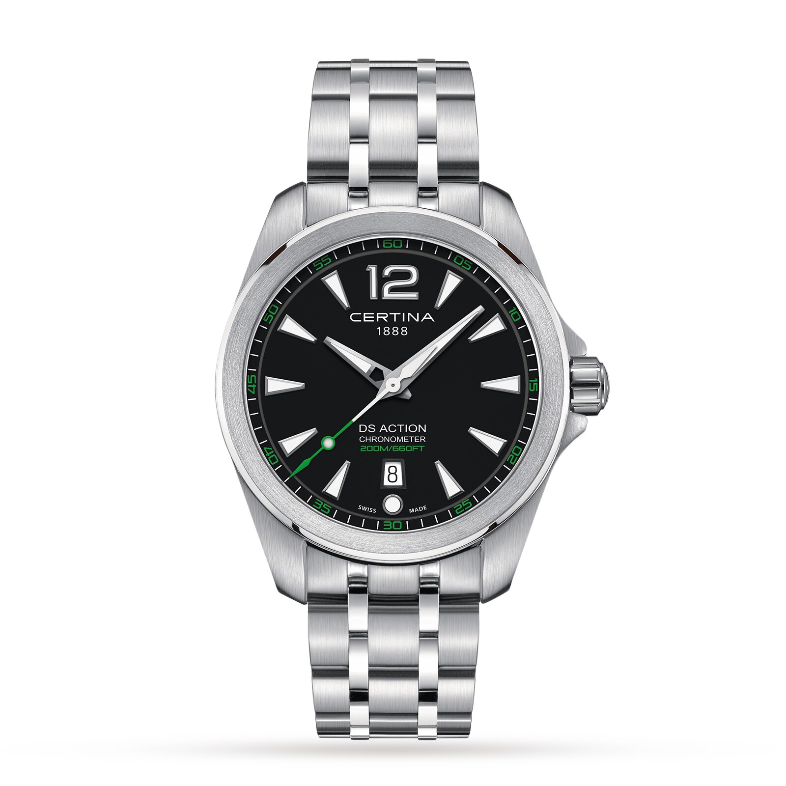 Certina Aqua DS Action Black Dial 41mm Mens Watch