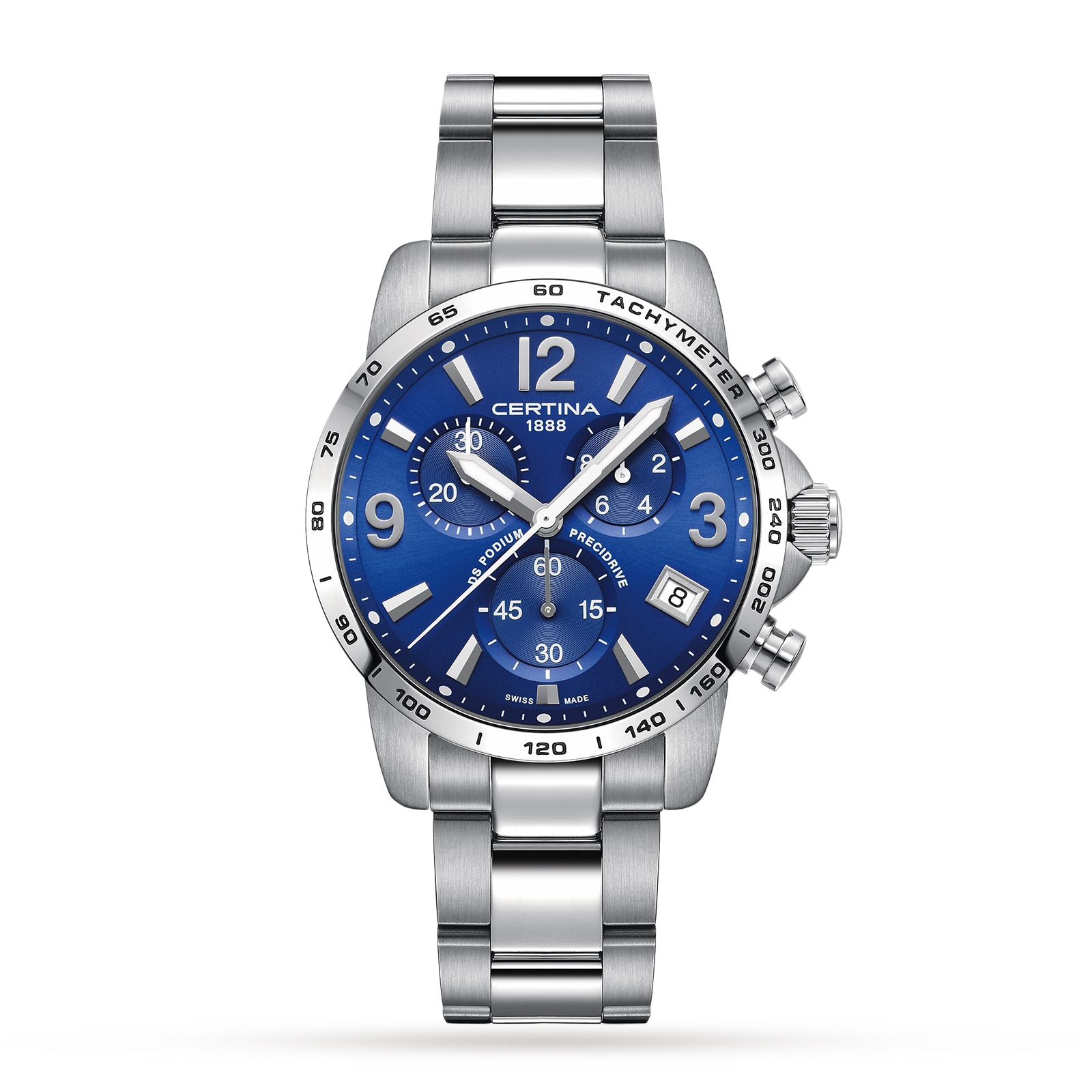 Certina Sport DS Podium Blue Dial 41mm Mens Watch C0344171104700 Watches Of Switzerland UK