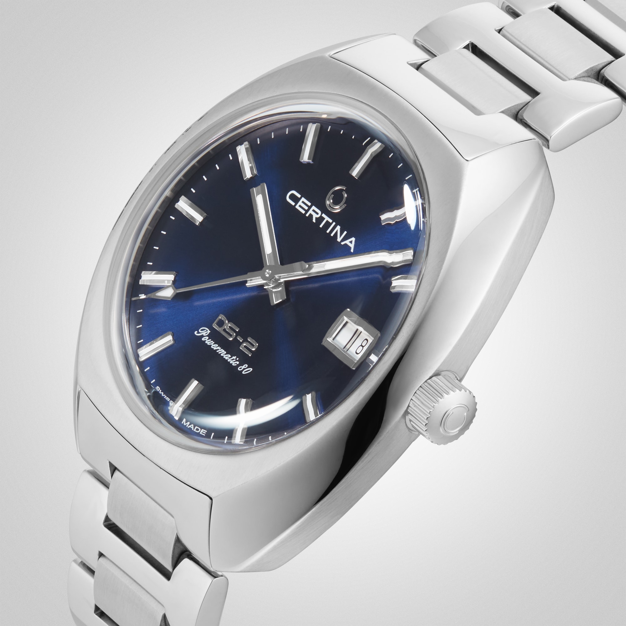 Certina Heritage DS-2 Powermatic 40mm Mens Watch - Blue Dial Certina Heritage DS-2 Powermatic 40mm Mens Watch - Blue Dial