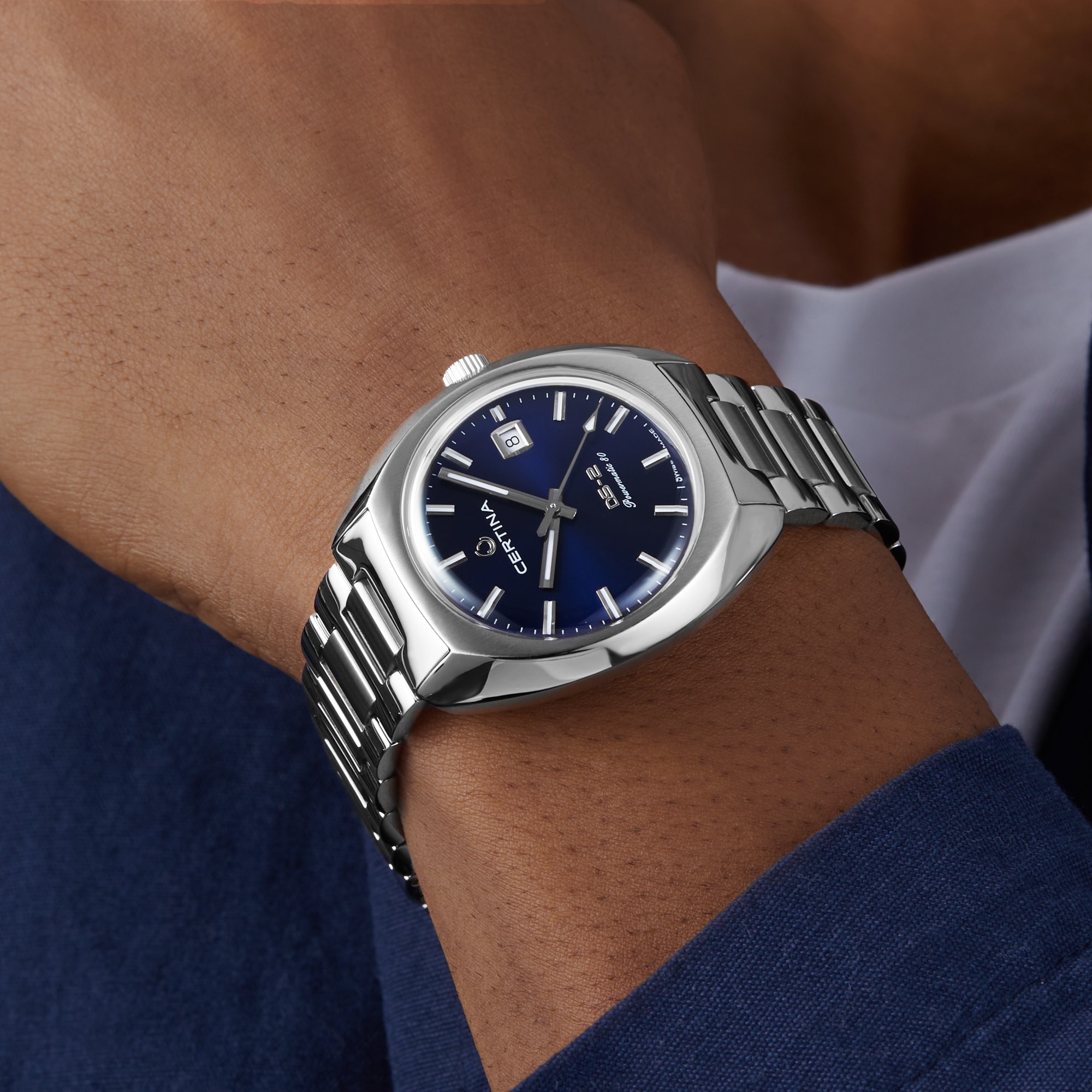 Certina Heritage DS-2 Powermatic 40mm Mens Watch - Blue Dial Certina Heritage DS-2 Powermatic 40mm Mens Watch - Blue Dial