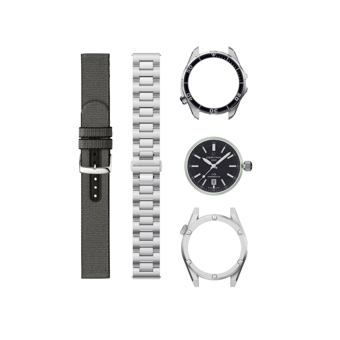 Certina Aqua DS+ 37.4mm Mens Watch Kit - Black Dial