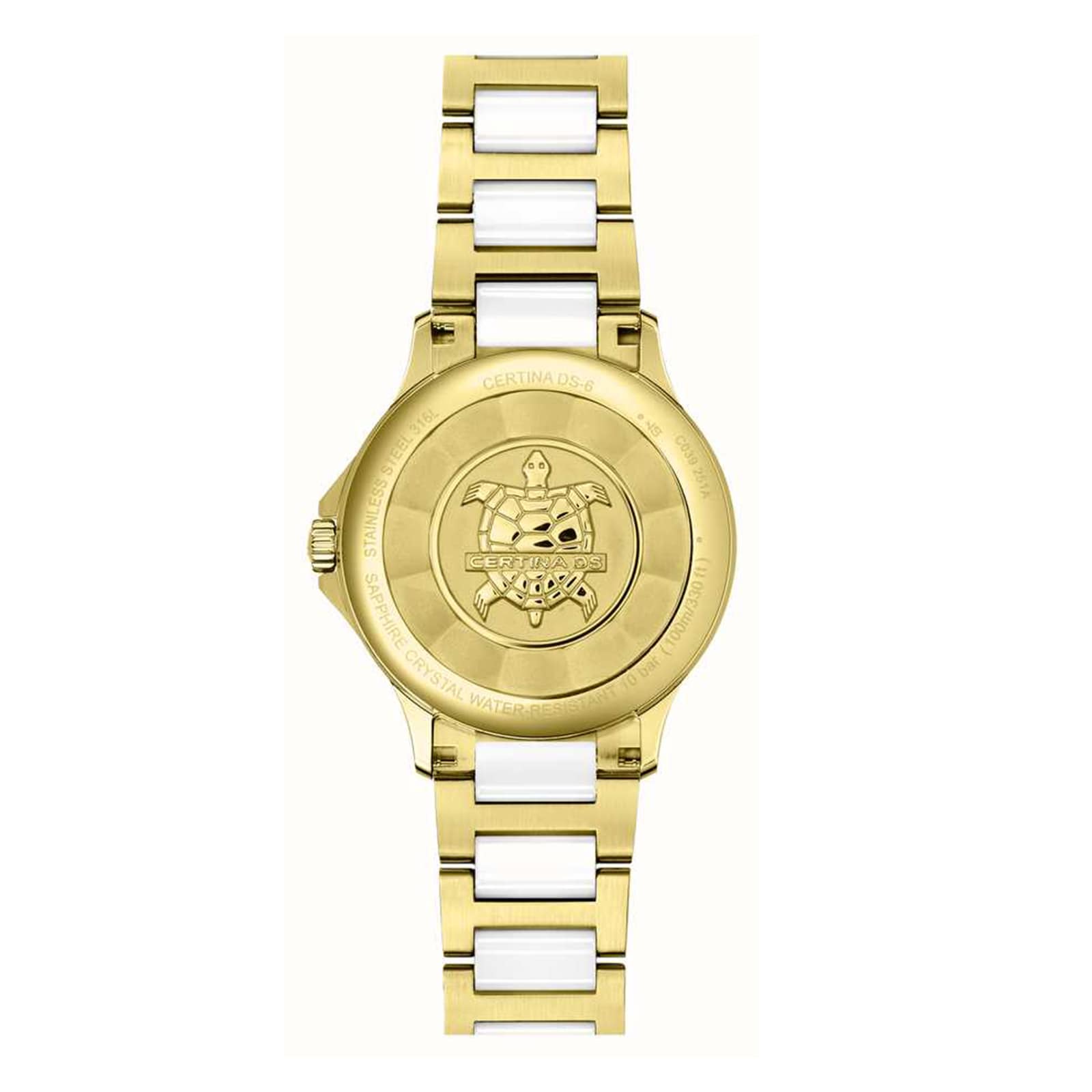 Certina Urban DS-6 Yellow Gold 35mm Ladies Watch - White