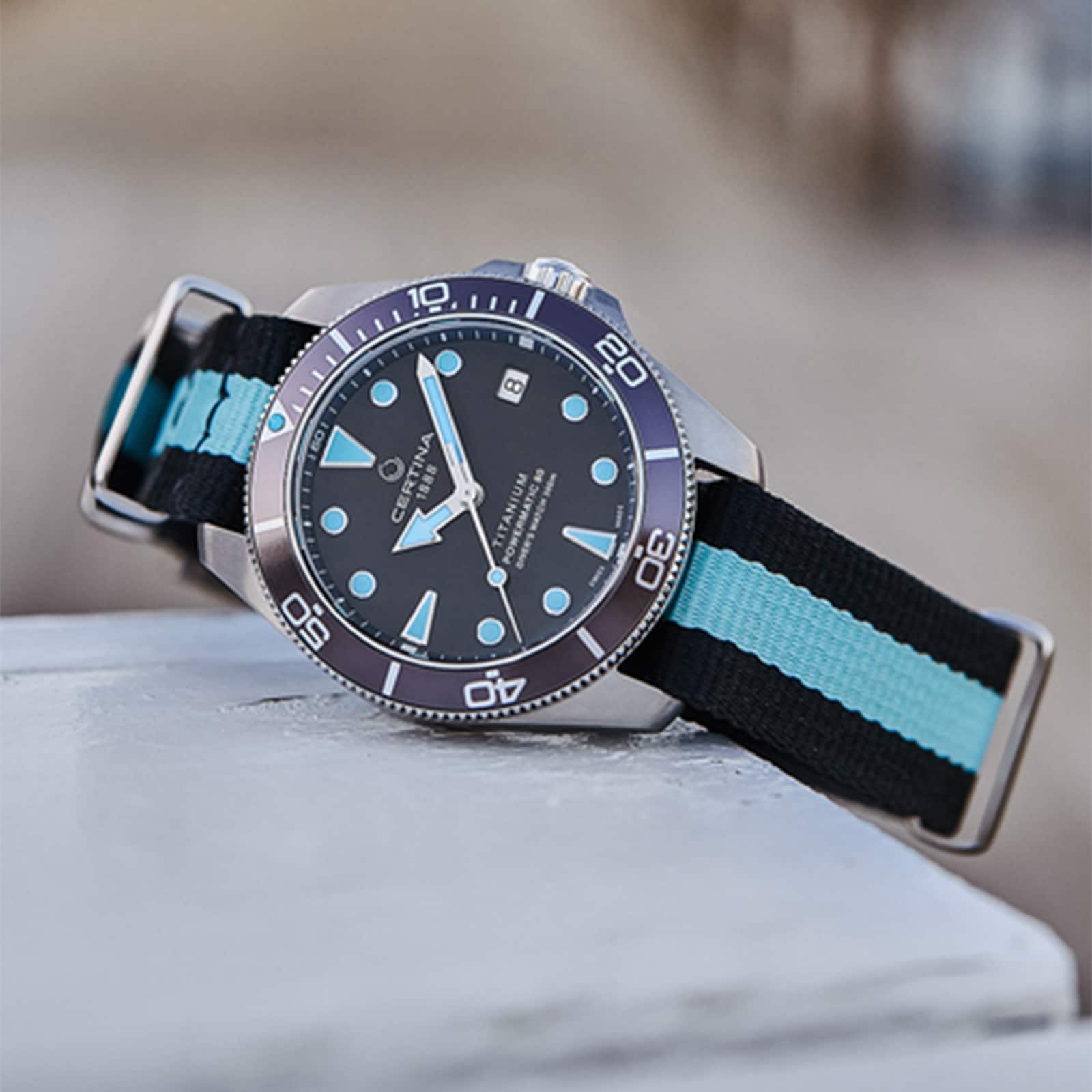 Certina DS Action Diver 38mm Mens Watch Grey C0328074808100 | Goldsmiths