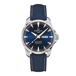 18660059 - DS Action Day Date Powermatic 80 41mm Mens Watch Blue