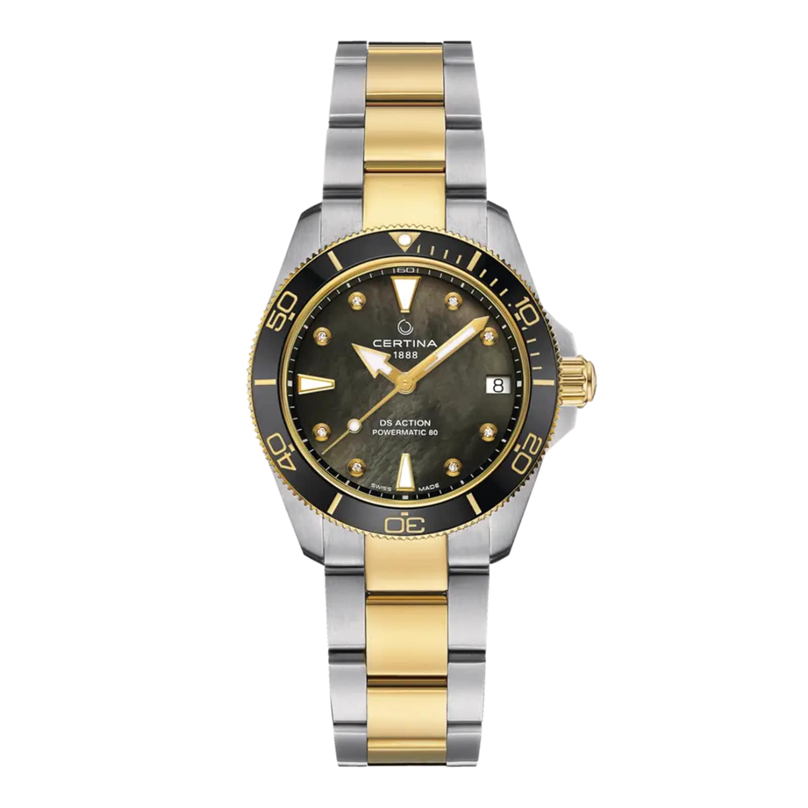 Certina DS Action 34.5mm Ladies Watch Black Mother Of Pearl Certina DS Action 34.5mm Ladies Watch Black Mother Of Pearl