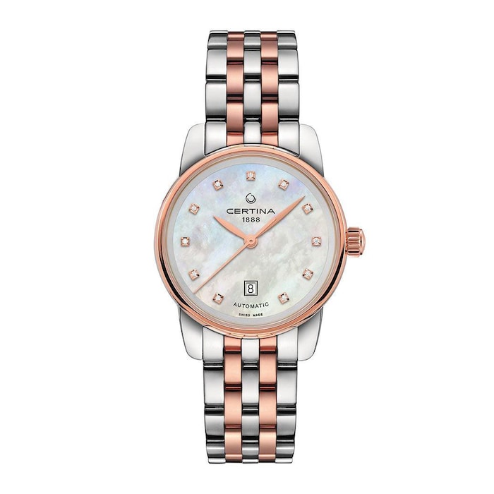 Certina DS Podium 29mm Ladies Watch Mother Of Pearl Crystal Dot