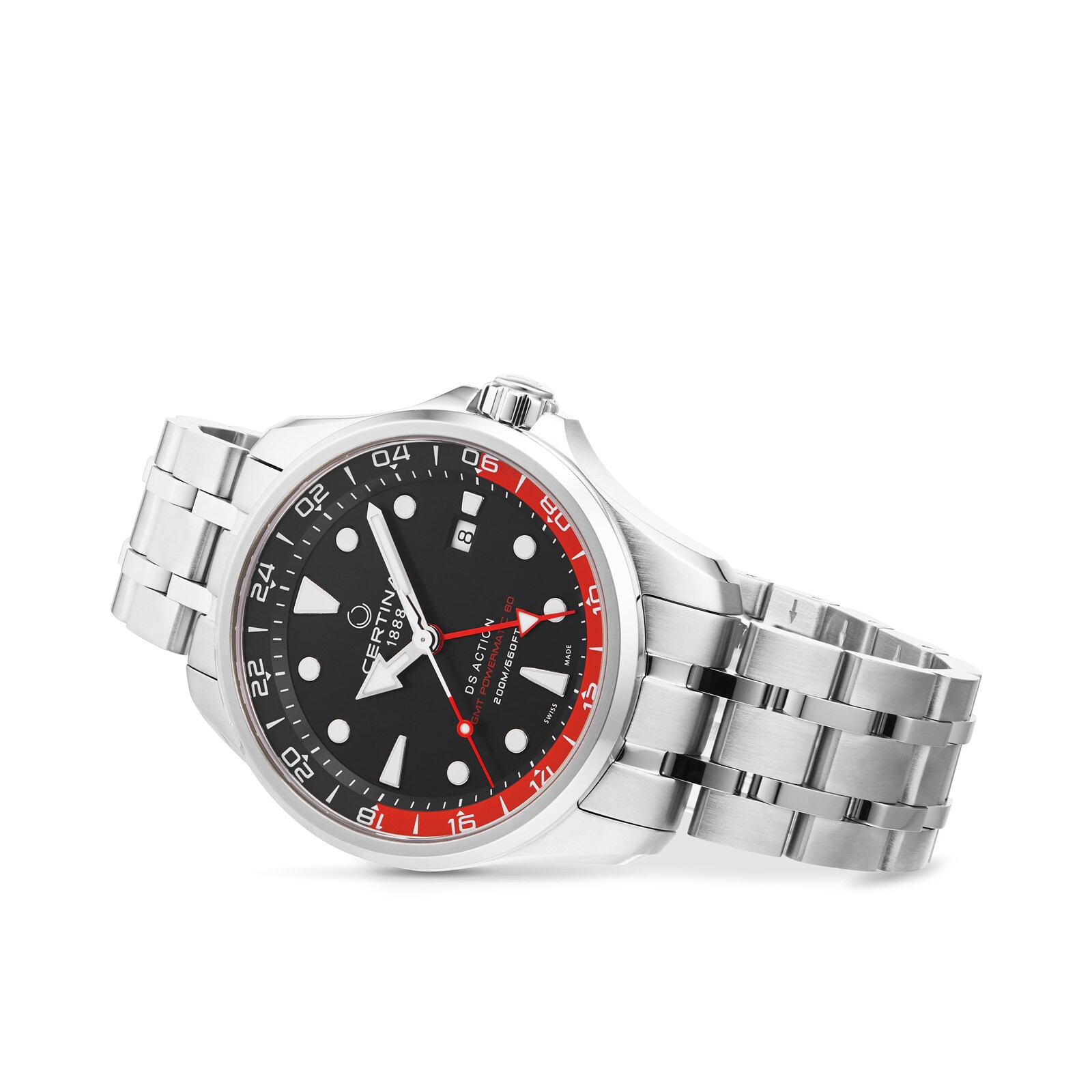 Certina Aqua DS Action GMT Automatic Black 316L stainless steel