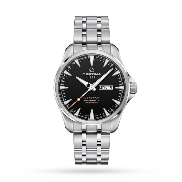 Certina DS Action Day-Date Automatic Black 316L stainless steel 41mm